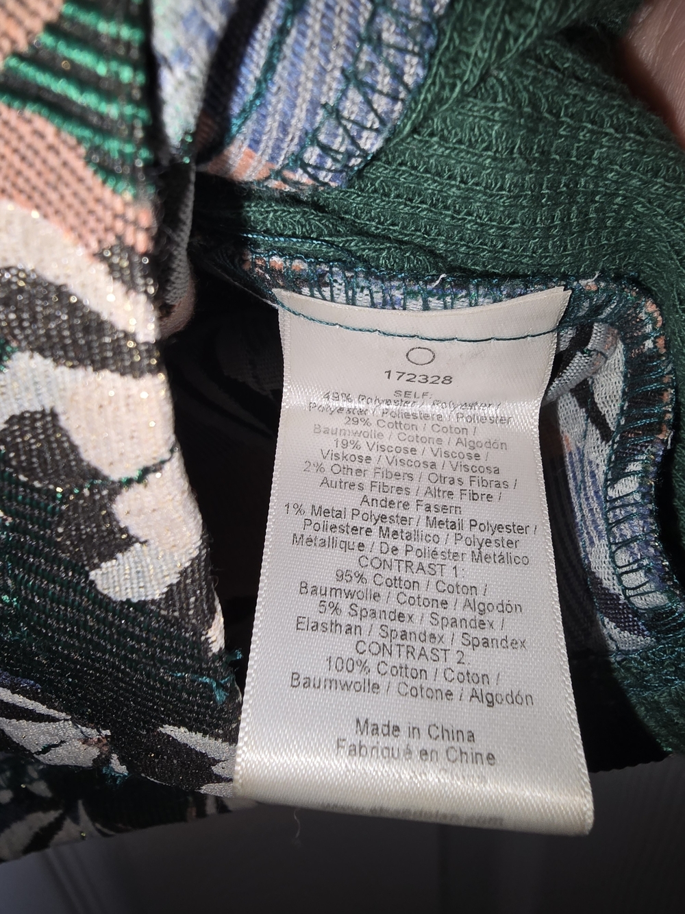 Anthropologie Dolan Green Floral-Print Button Front Pencil Skirt Size Large - Picture 7 of 10